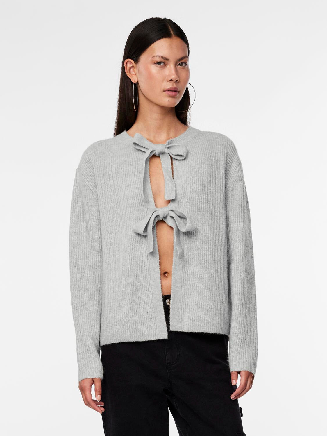 PCSILLY Cardigan - Light Grey Melange